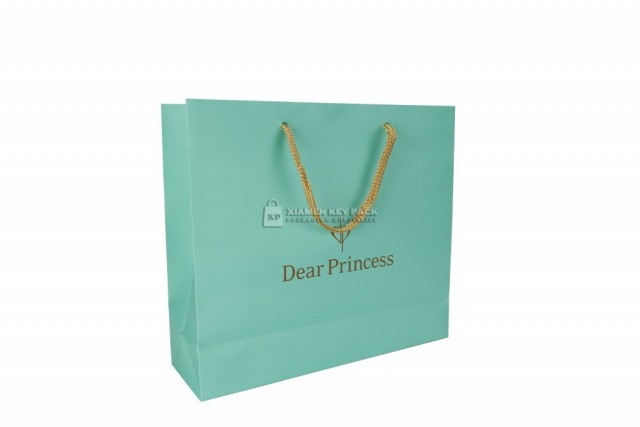 Paper hand made bag,pp handle,matt lamination