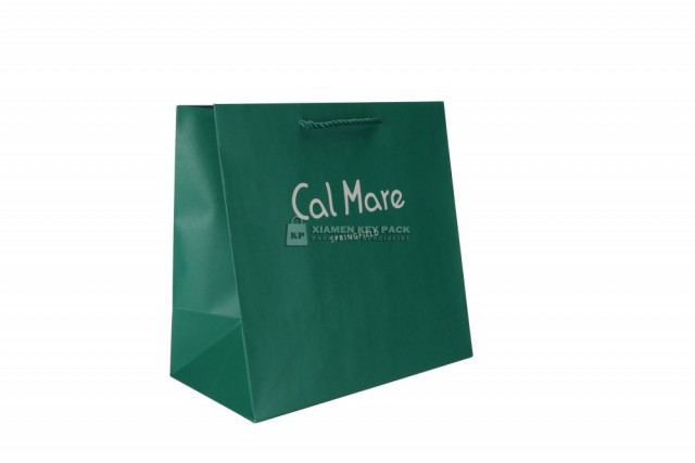 Paper hand made bag,three straps pp handles,matt lamination