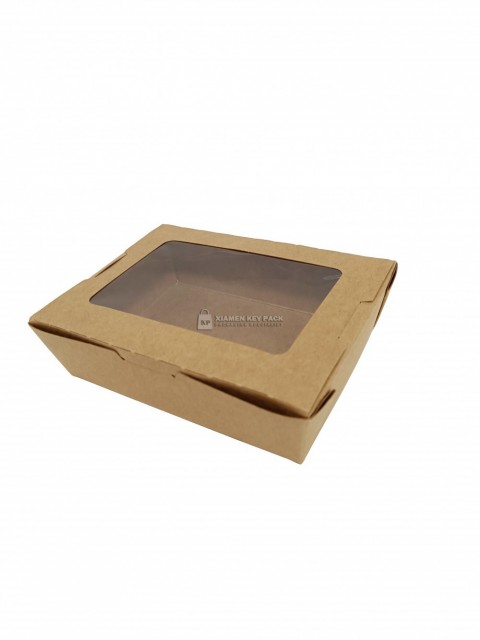 Salad boxes  300g natural kraft paper/PE