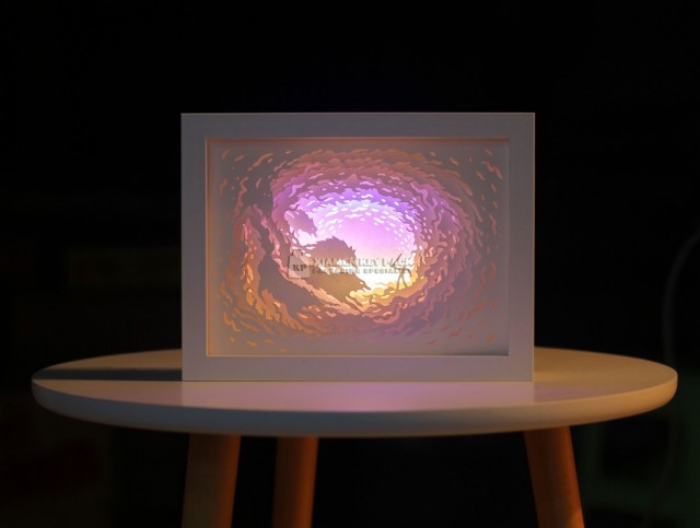 paper cutting art picture frame